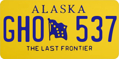 AK license plate GHO537