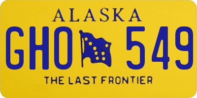 AK license plate GHO549