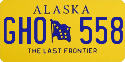 AK license plate GHO558