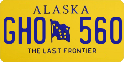 AK license plate GHO560