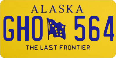 AK license plate GHO564
