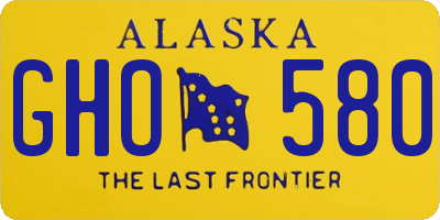 AK license plate GHO580