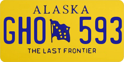 AK license plate GHO593