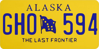 AK license plate GHO594