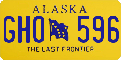 AK license plate GHO596