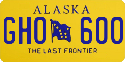 AK license plate GHO600