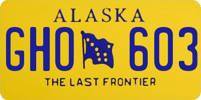 AK license plate GHO603