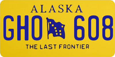 AK license plate GHO608