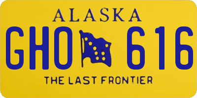 AK license plate GHO616