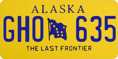 AK license plate GHO635