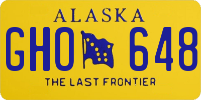 AK license plate GHO648