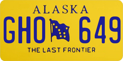 AK license plate GHO649