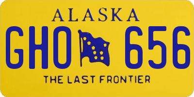 AK license plate GHO656