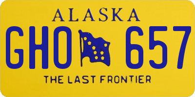 AK license plate GHO657