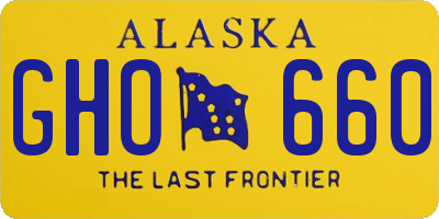 AK license plate GHO660