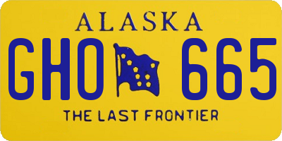 AK license plate GHO665