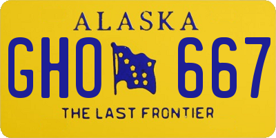 AK license plate GHO667