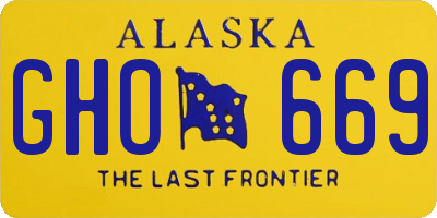 AK license plate GHO669