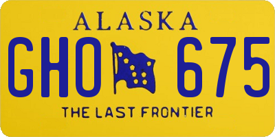 AK license plate GHO675