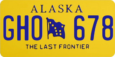 AK license plate GHO678