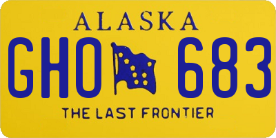 AK license plate GHO683