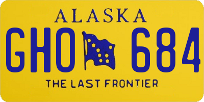 AK license plate GHO684