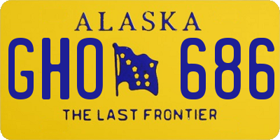 AK license plate GHO686