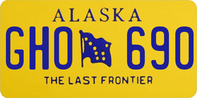 AK license plate GHO690