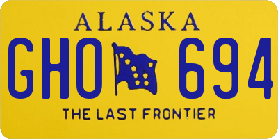 AK license plate GHO694