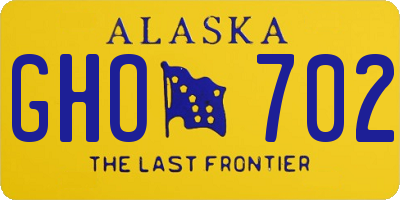 AK license plate GHO702