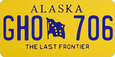 AK license plate GHO706