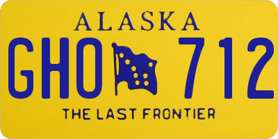 AK license plate GHO712