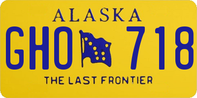 AK license plate GHO718