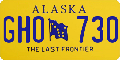 AK license plate GHO730