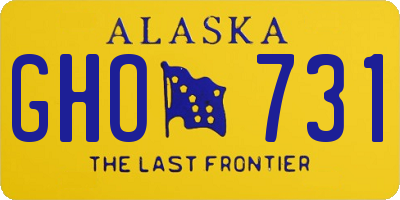 AK license plate GHO731