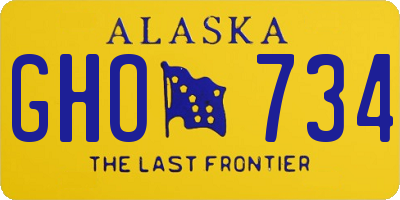 AK license plate GHO734