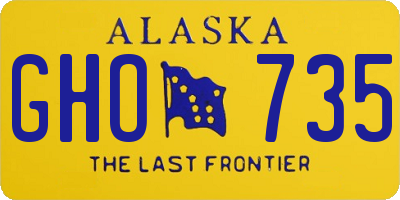 AK license plate GHO735