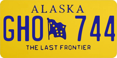 AK license plate GHO744