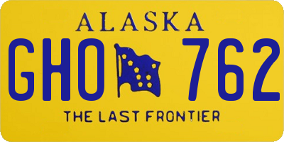 AK license plate GHO762