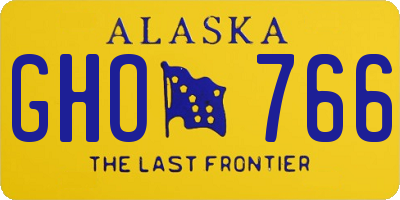 AK license plate GHO766