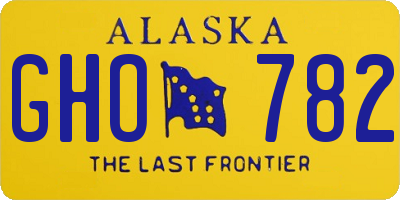 AK license plate GHO782