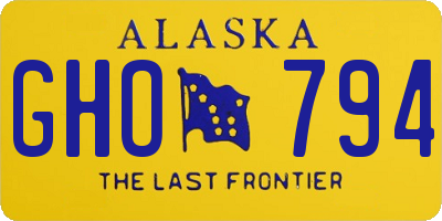 AK license plate GHO794