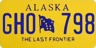 AK license plate GHO798