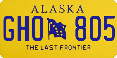 AK license plate GHO805