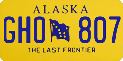 AK license plate GHO807
