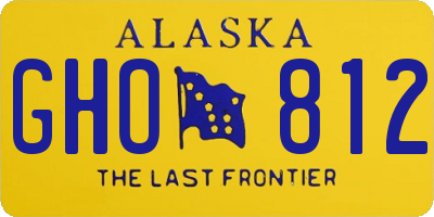 AK license plate GHO812