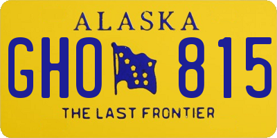 AK license plate GHO815