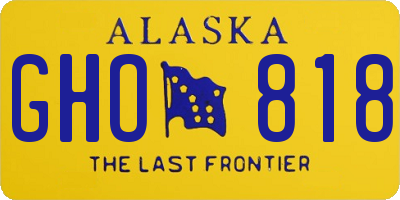 AK license plate GHO818