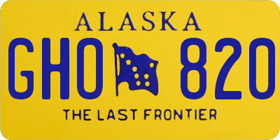 AK license plate GHO820