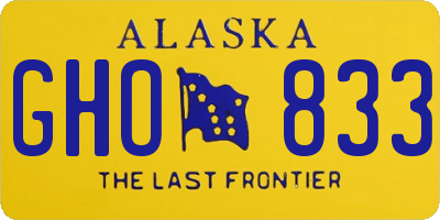 AK license plate GHO833